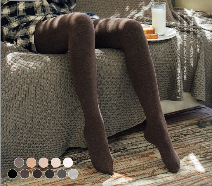 8710 new winter cotton and Tencel Velvet Matte lady upshift nine Leggings warm thick tights