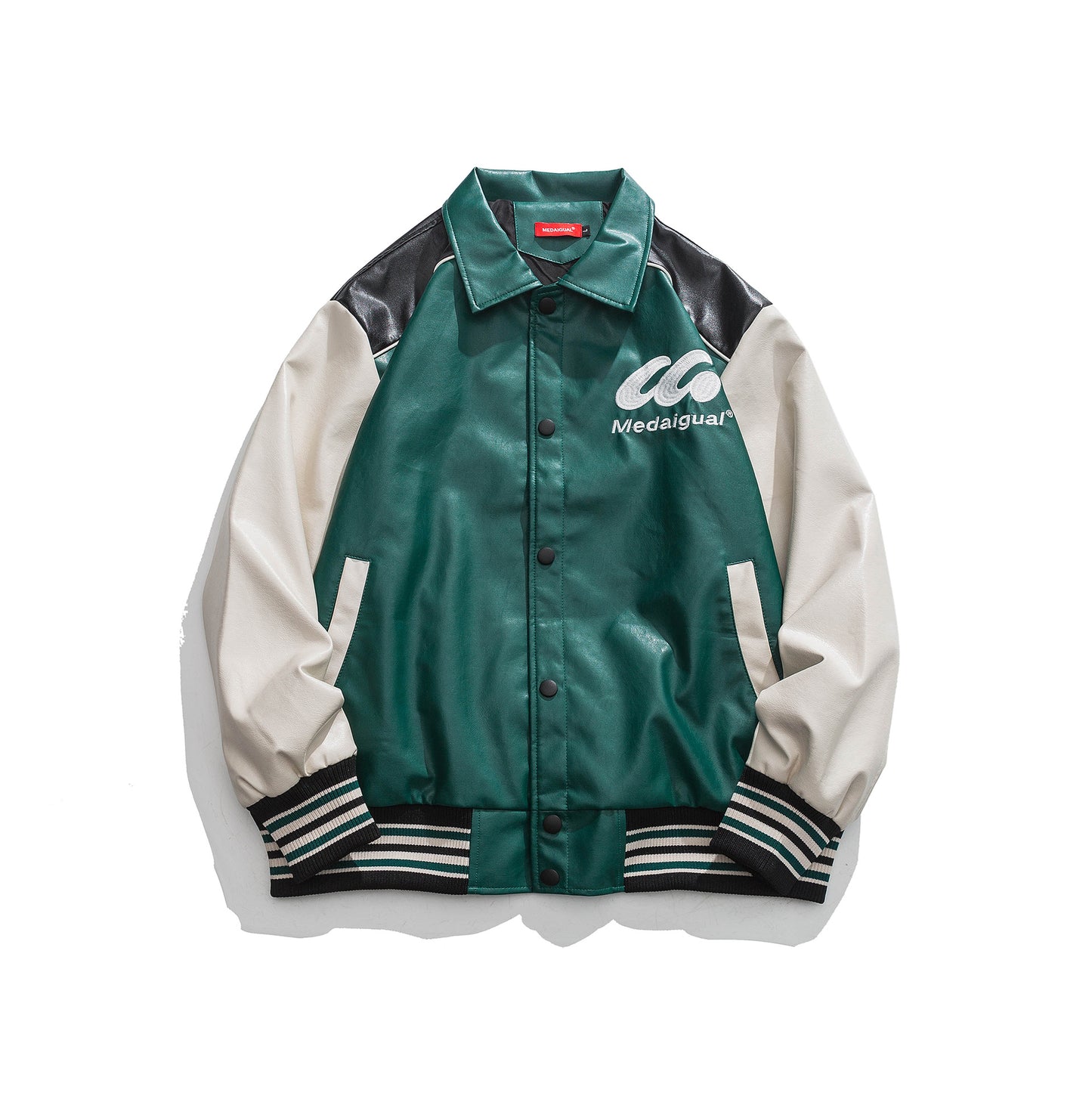 Men's Street Fashion Loose Color Matching Couple Baseball Uniform