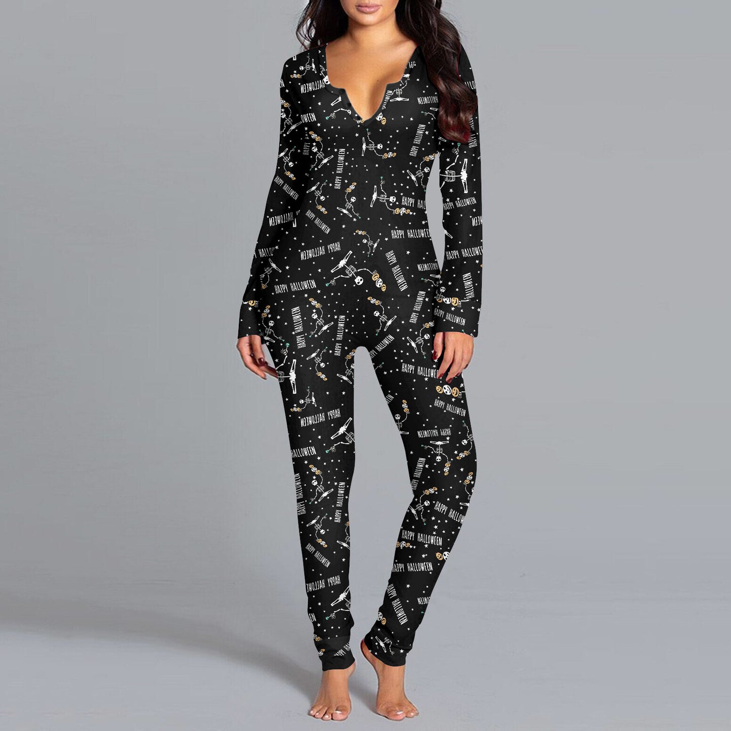 Jumpsuit til kvinder med afslappet digitalprint