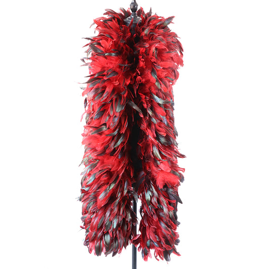 Catwalk Dress Up Colorful Chicken Feather Scarf Accessories Velvet Strips