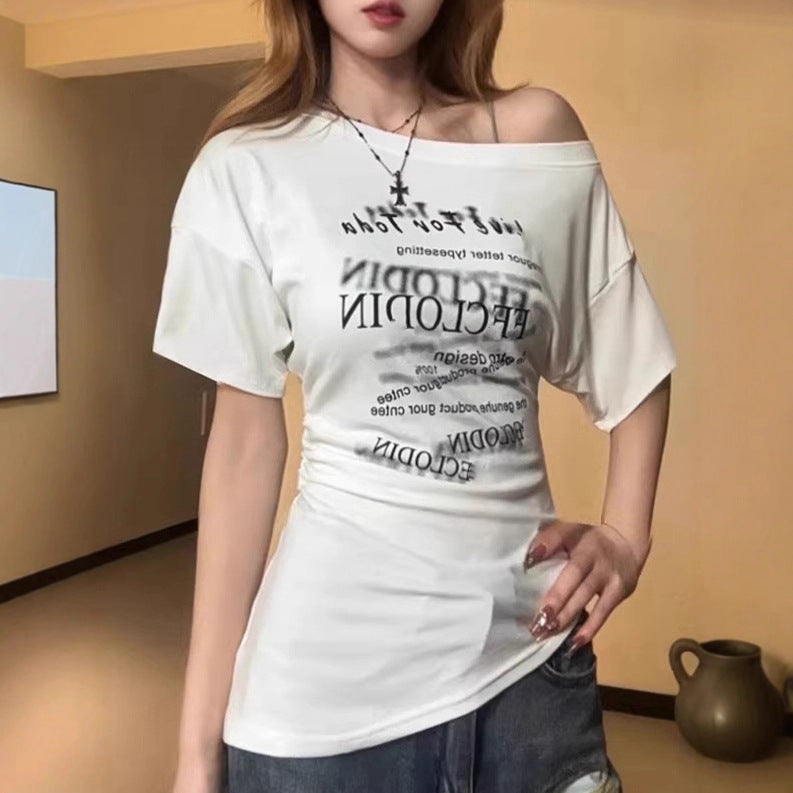 Unique Form-fitting Off Shoulder Top