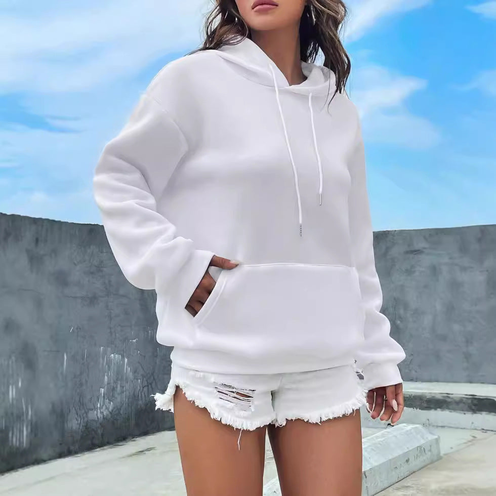 Fleece-lined Hooded Pocket Sweatshirt