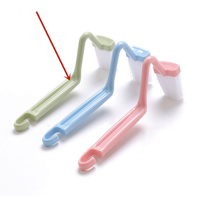 Curved Toilet Brush Gap Cleaning Tool Bathroom Accessory Long Handle Wall Mounted Toilet Soft Bristle Brush Plastic Durable