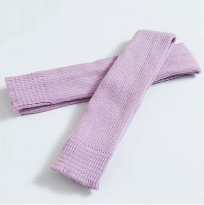 Step over the knee and pile up leg warmers