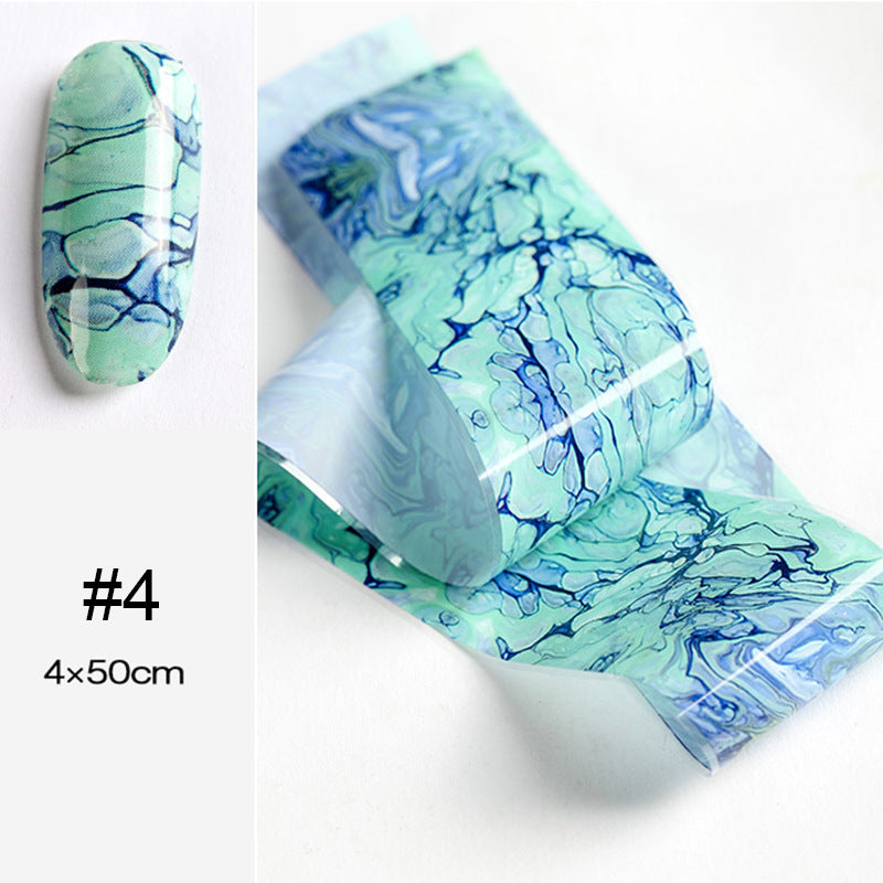 Marble Smudge Pattern Starry Nail Sticker