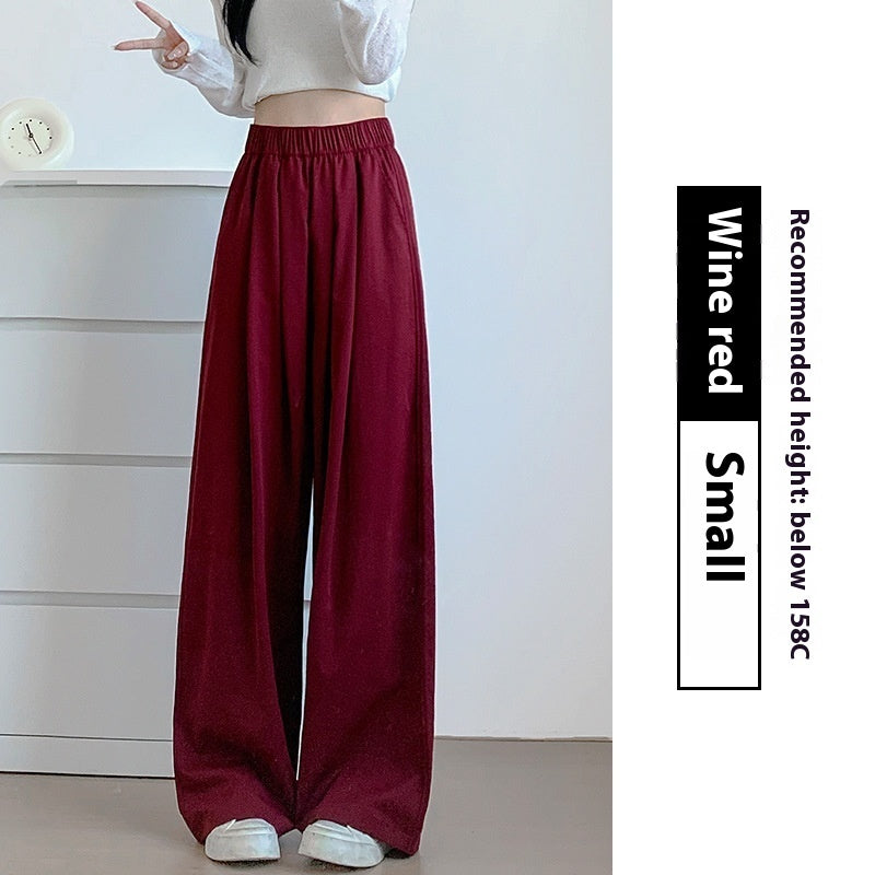 High Waist Drooping Casual Straight-leg Idle Style Mopping Yamamoto Pants