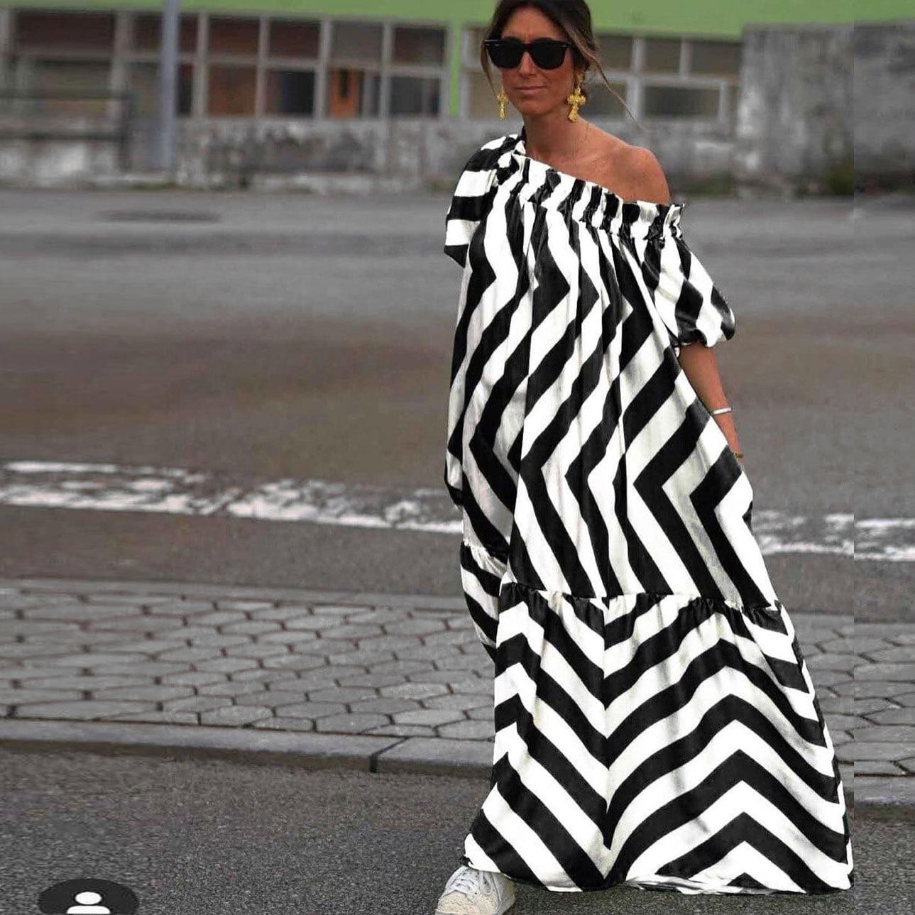 Fashion Women's Bubble Sleeve Dress