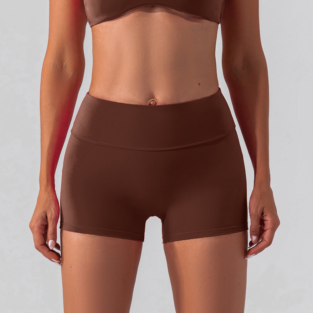 Women's Fashion Solid Color High Waist Workout Shorts