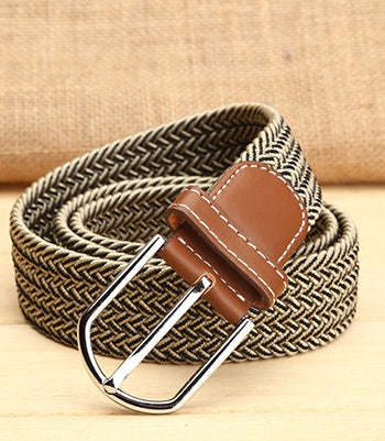 Elastic woven elastic men's belt