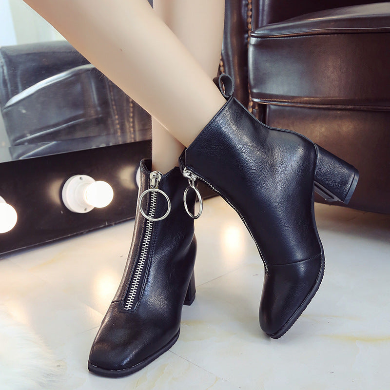 Round toe Martin boots
