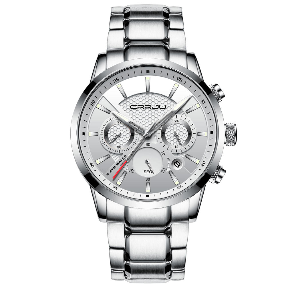 Steel belt men's sports watch