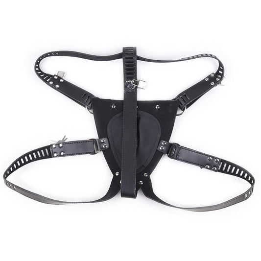 Chastity Leather Pants With Lock Bondage Black Men