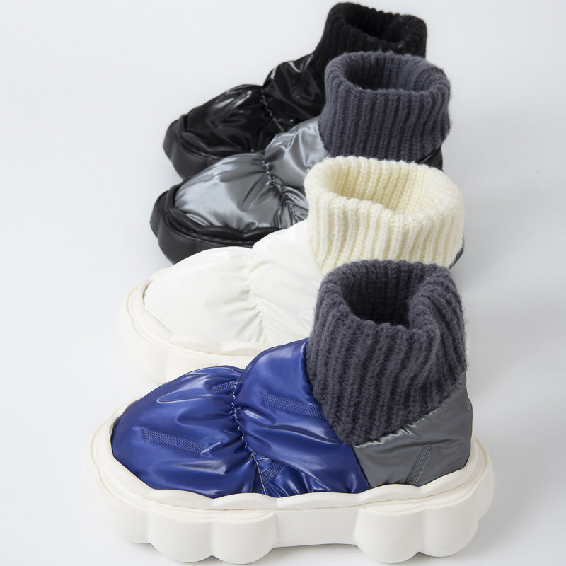 Men's Color Blocking High Top Cotton Shoes