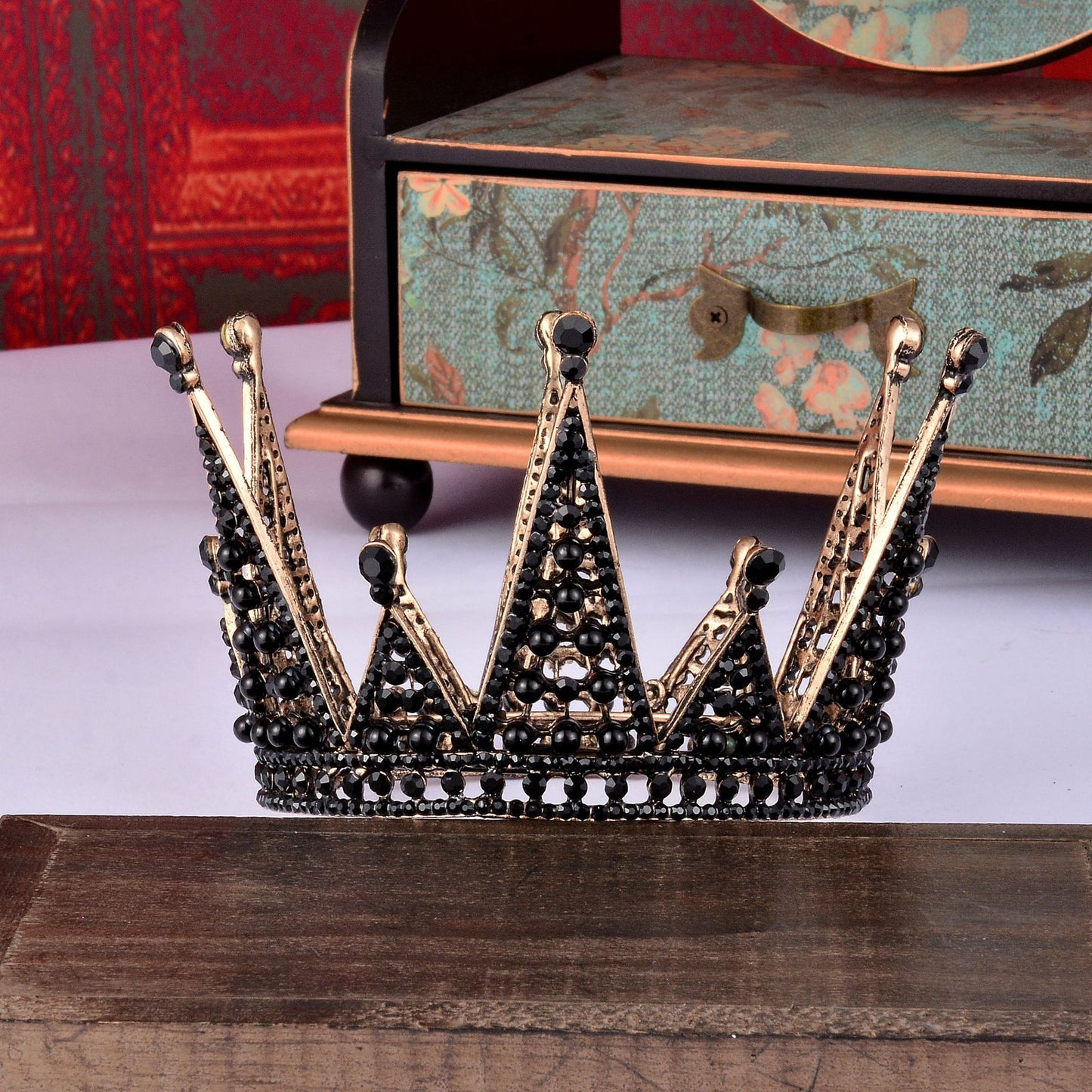 Korean new bride black crown