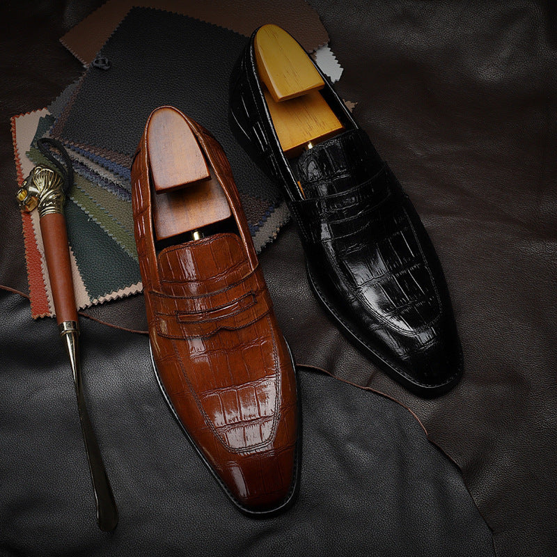 Business Set Foot Men's Cowhide Leather Shoes
