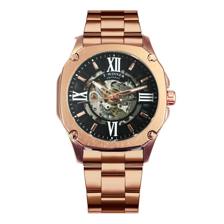 Fashion hollow men's mechanical watch