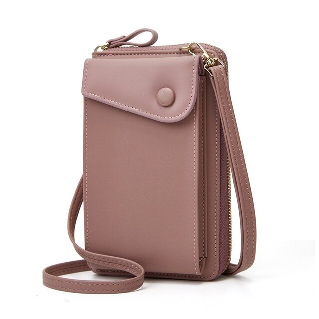 Zipper Phone Bag Female Multi-Function Shoulder Messenger Bag