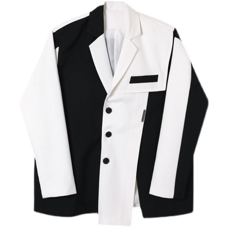 Sort og hvid Niche Mænds og Kvinders Samme Forårs Ny Blazer