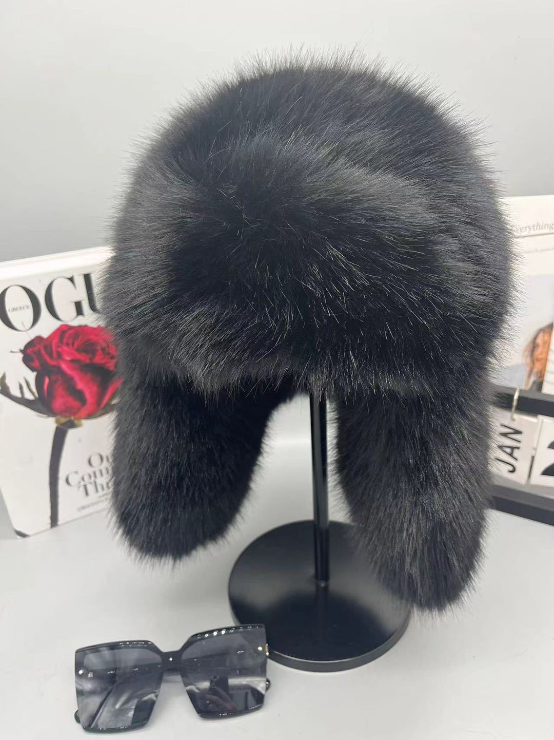 New Autumn And Winter Plush Imitation Fox Fur Hat