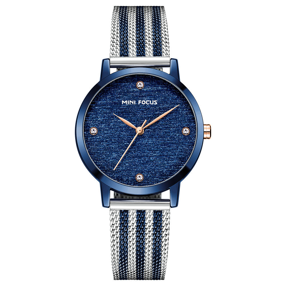 Diamond waterproof quartz watch