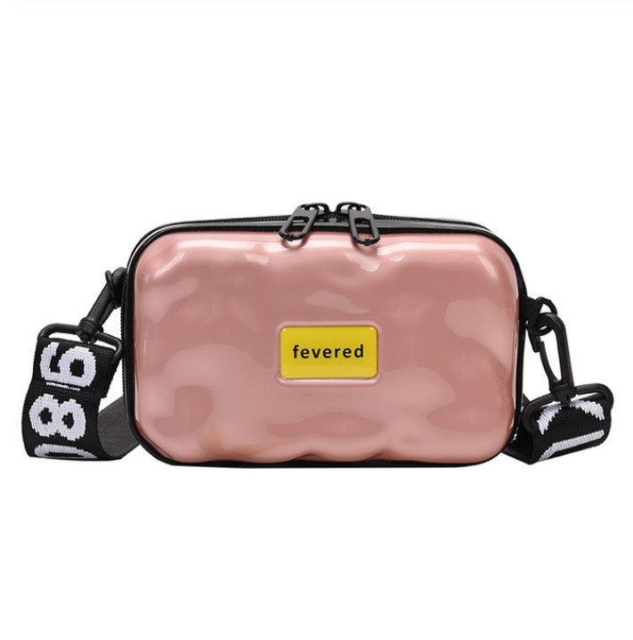 Small box bag with wide shoulder straps