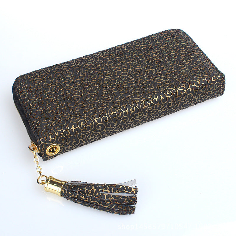 Printed Totem Tassel Wallet