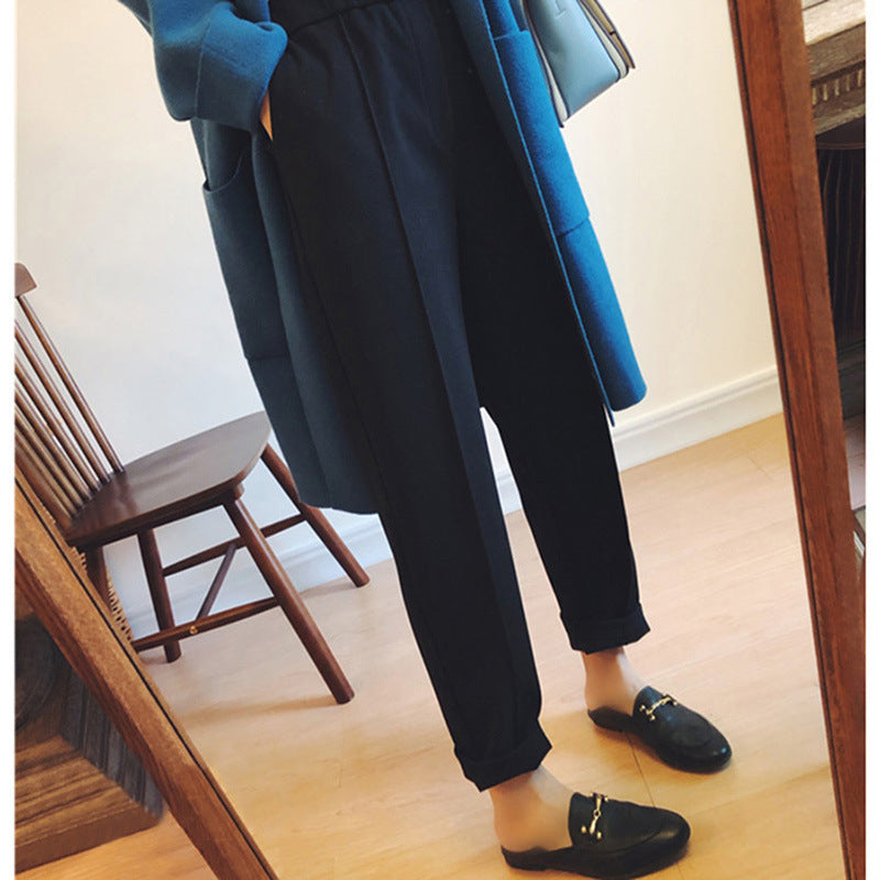Plus Size Straight Tapered Casual Pants
