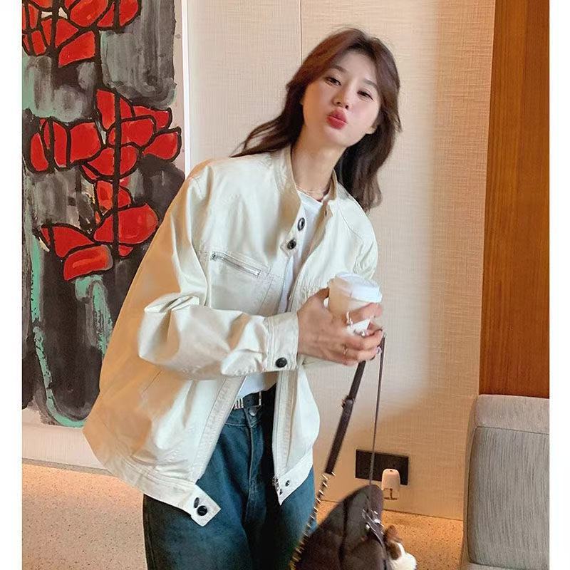 American-style Vintage Workwear Tactical Jacket For Women