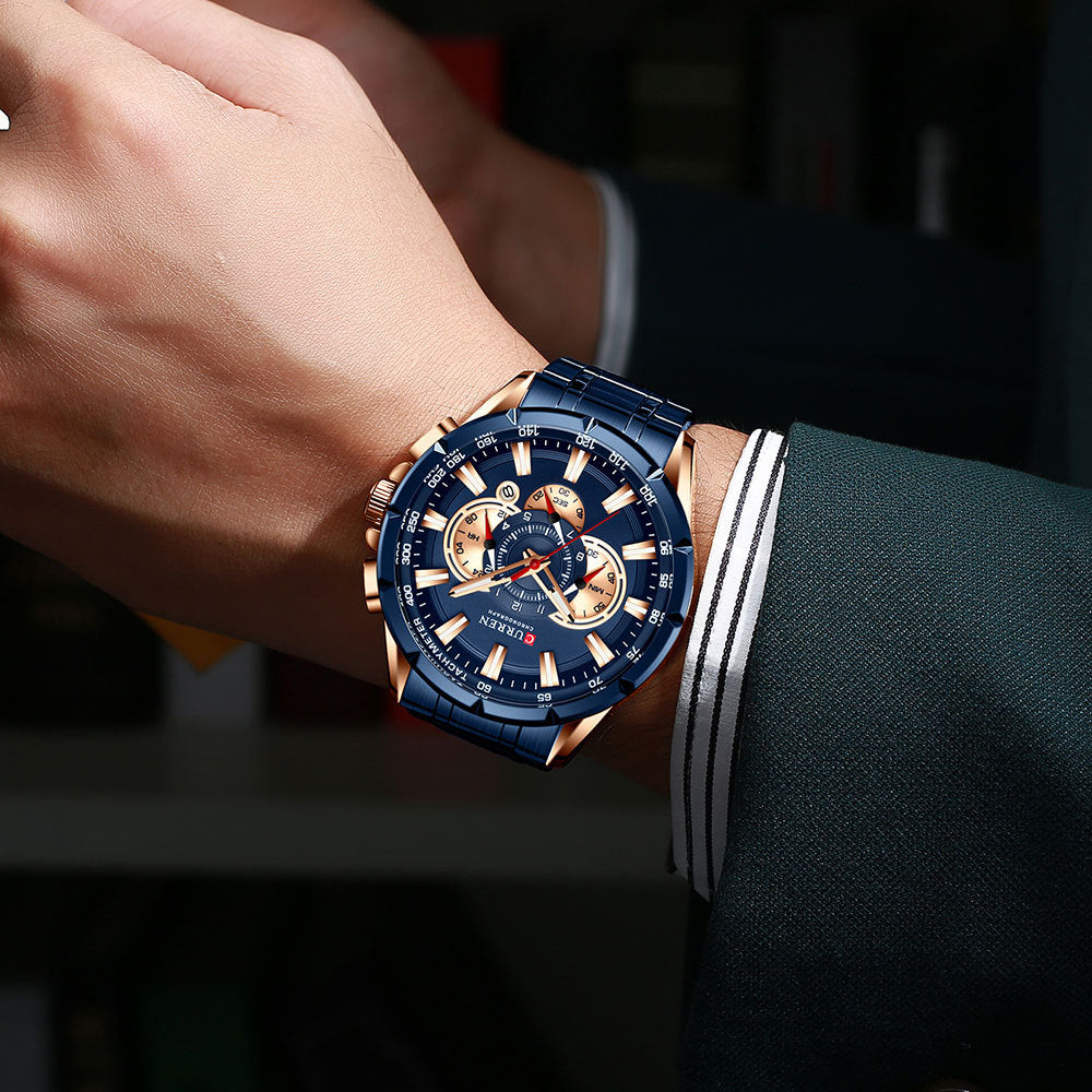 Multifunctional waterproof quartz watch