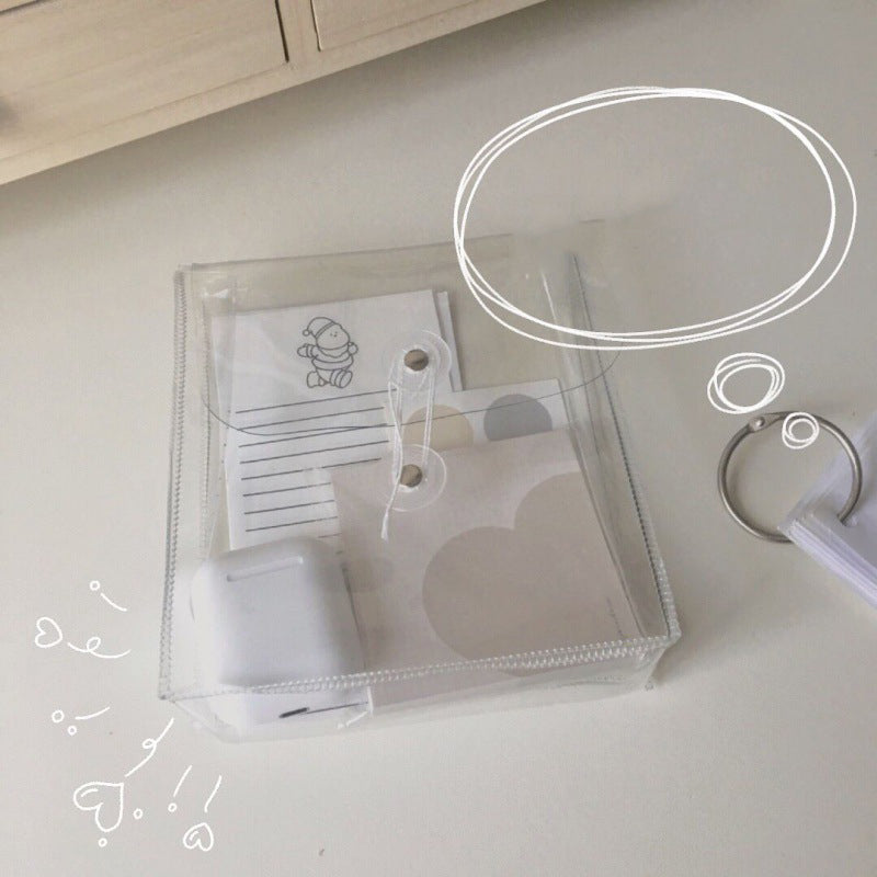 Transparent winding storage bag