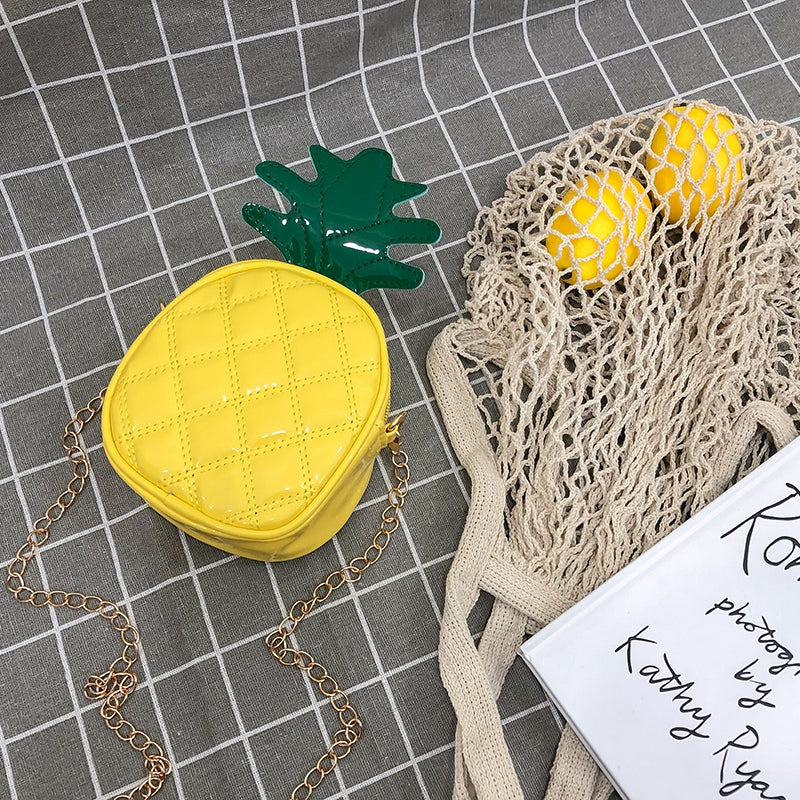 Female cartoon fruit shoulder bag