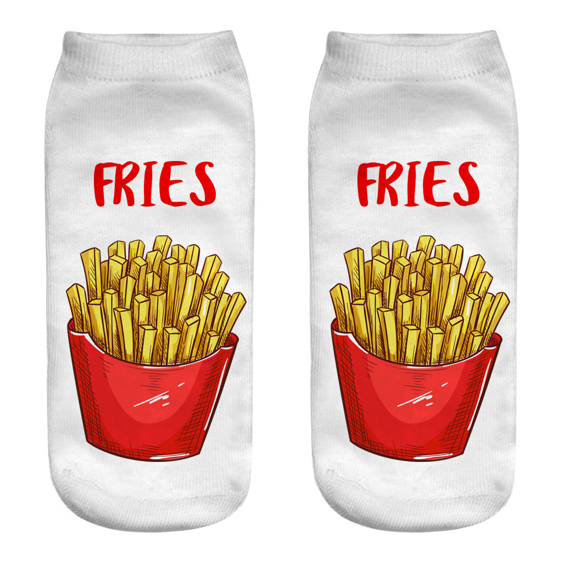 Hamburger fries series 3D printing socks