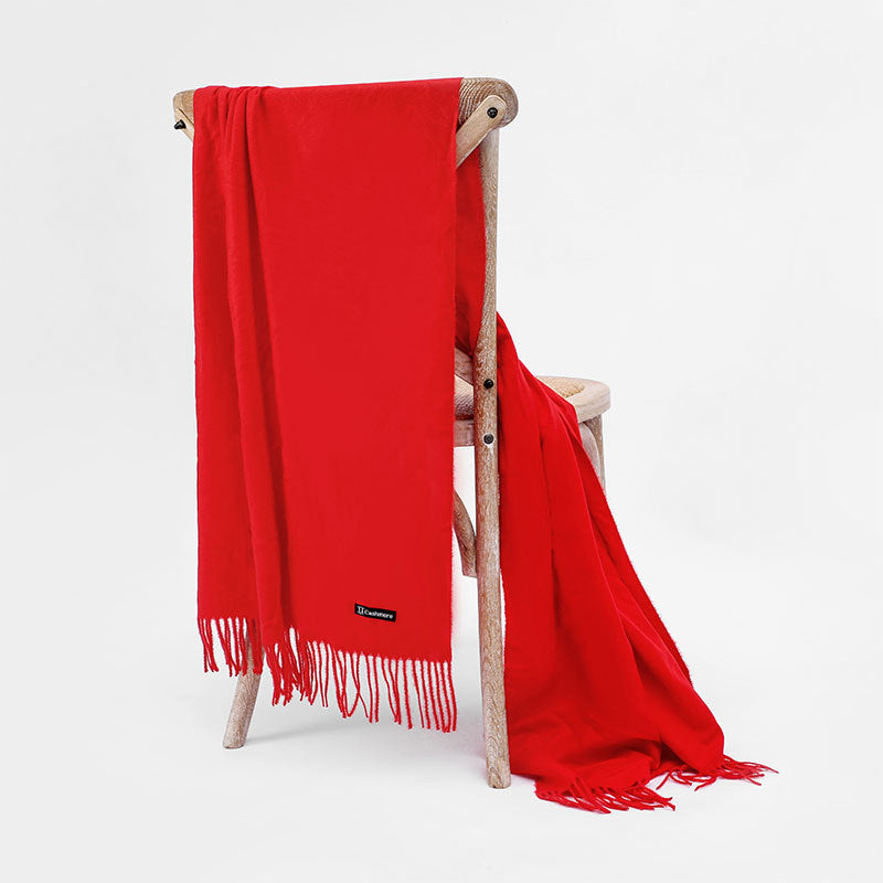 Embroidered Chinese Red Scarf Opening Ceremony Gift
