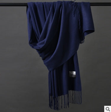 Cashmere Scarf Long Section Ladies Warm Thick Solid Color Variegated Shawl Wholesale