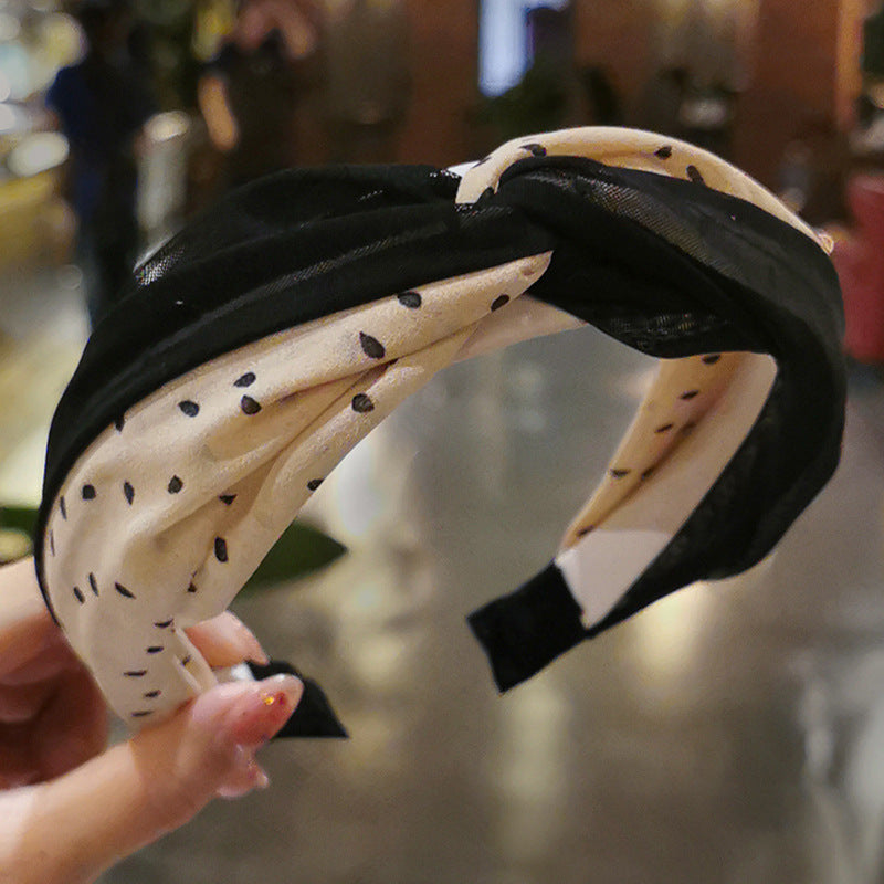 Fabric wave point headband