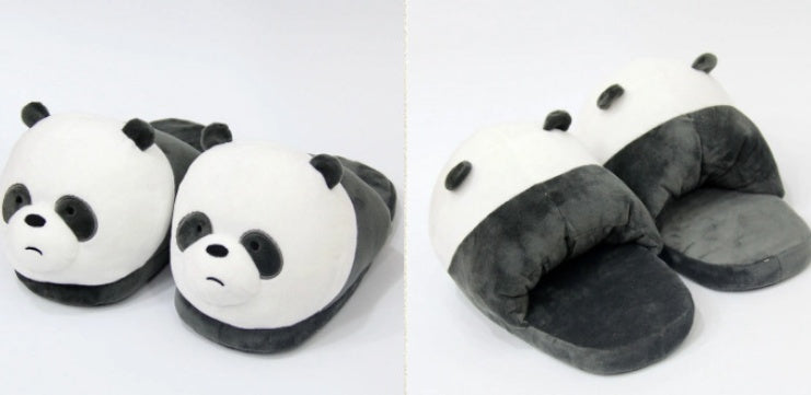 Plush half-pack with cotton slippers