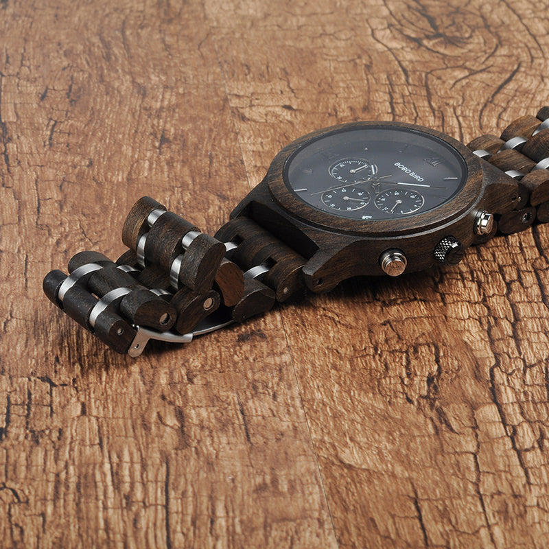 wooden watch quartz watch