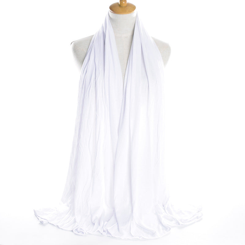 Monochrome mercerized cotton jersey scarf