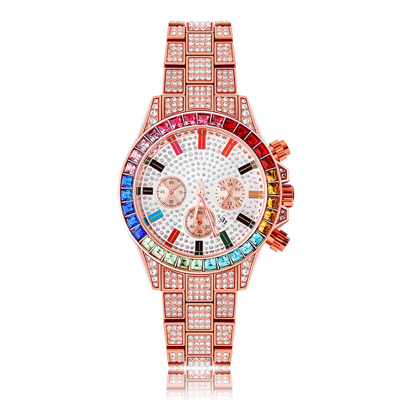 Multi-dial hip-hop watch