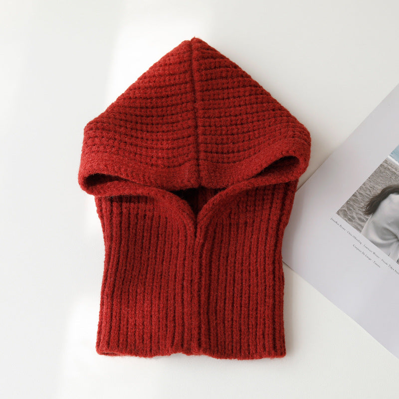 Warm Neck Wrap Wool Hat