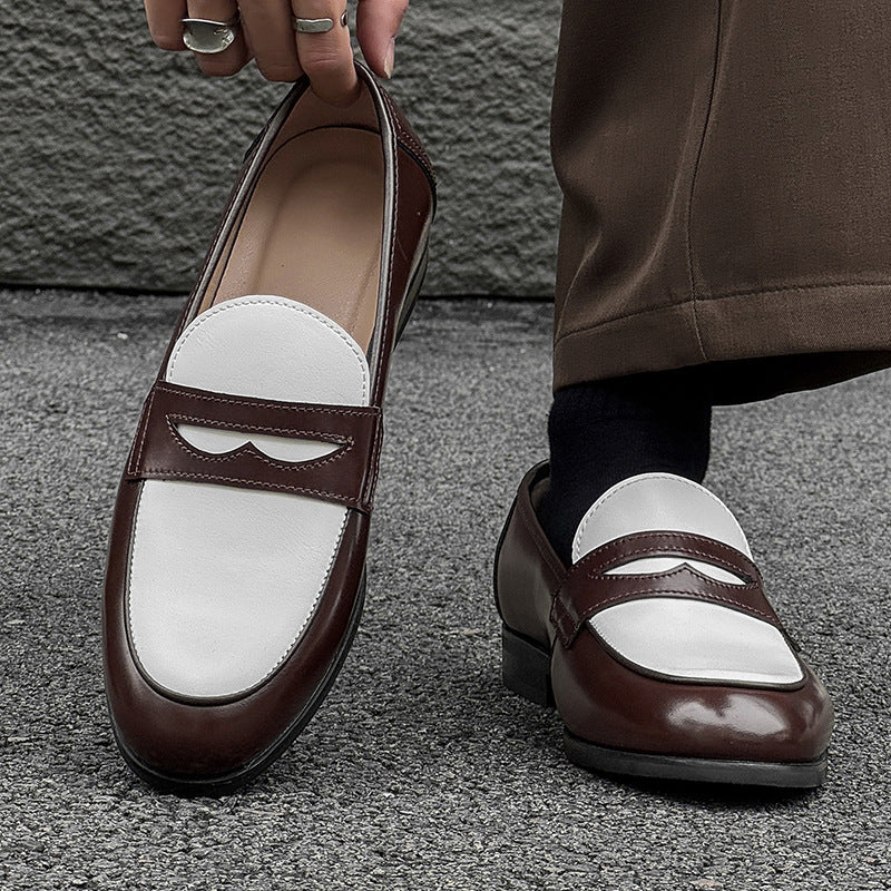 New Stylish All-match Mens Slip-on Casual Leather Shoes