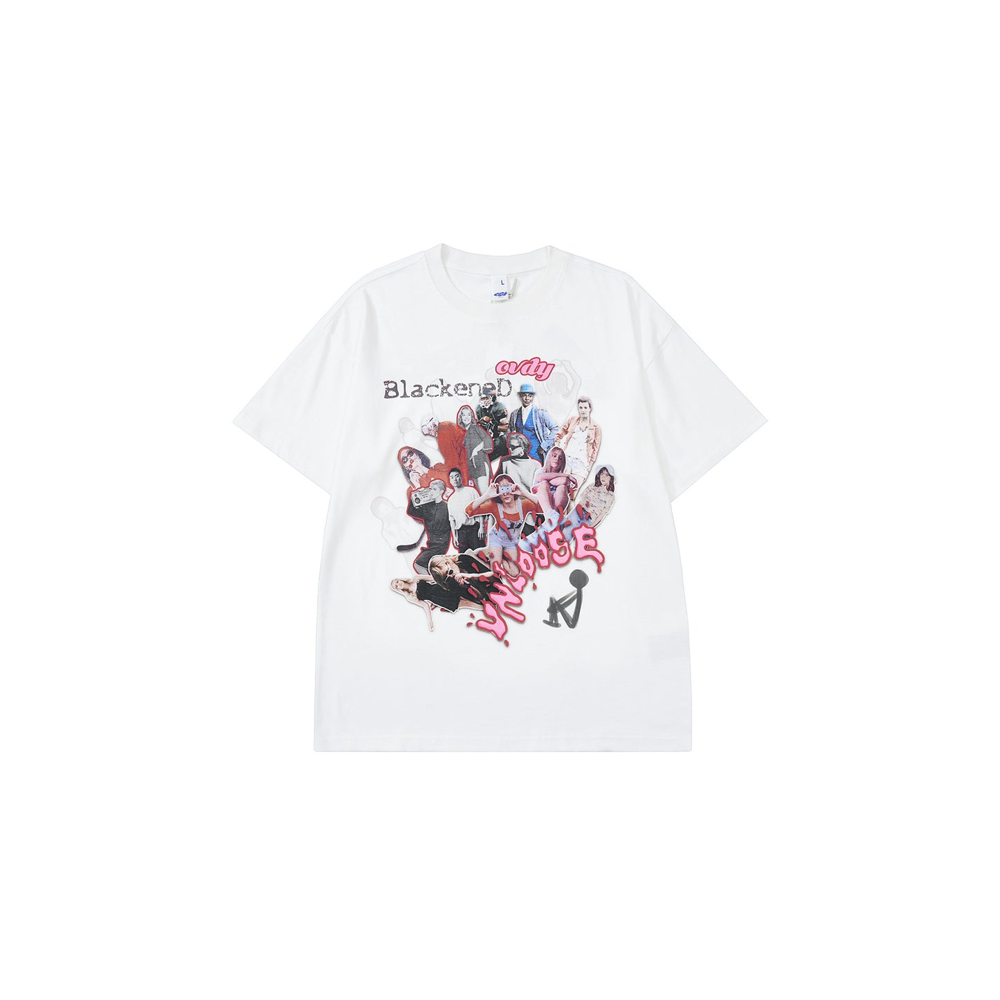 High Street Crowd Seeking Differences Design Theme Short Sleeve
