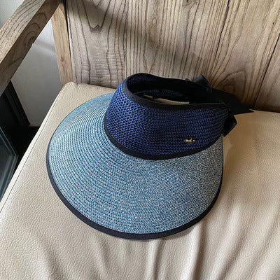 Ladies Summer Shade Sunscreen Foldable Straw Hat