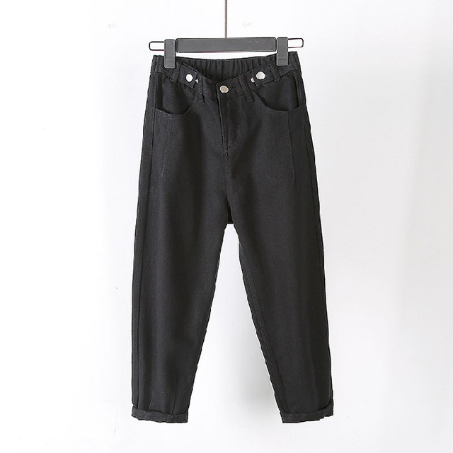 The new jeans female dad nine points turnip high waist harem pants were thin and versatile
