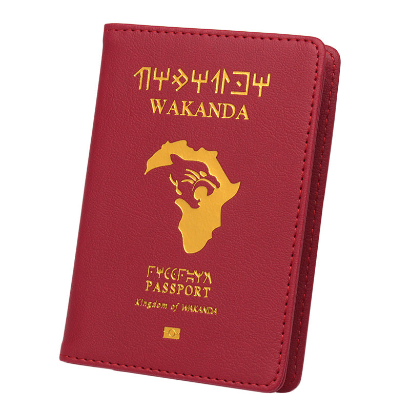 PU leather passport book ticket holder storage bag