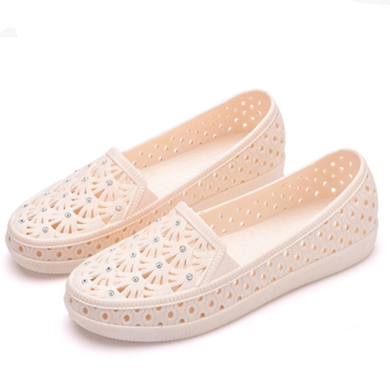 Women's flat hollow sandals