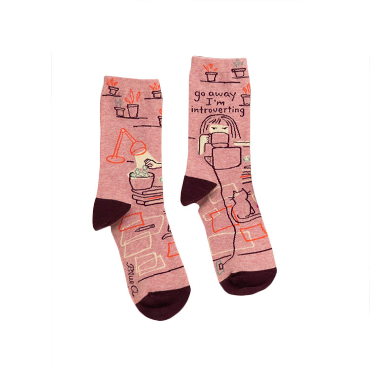 Female thin medium tube flower socks