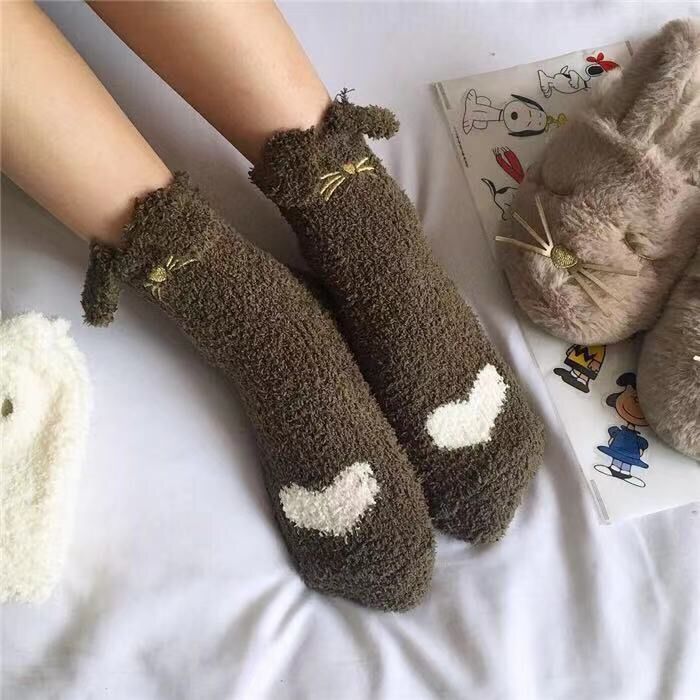 Children's middle tube socks keep warm and thick