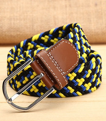 Elastic woven elastic men's belt