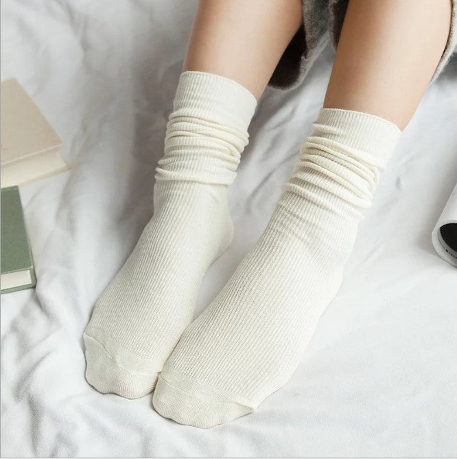 Japanese autumn winter vintage lace cotton socks